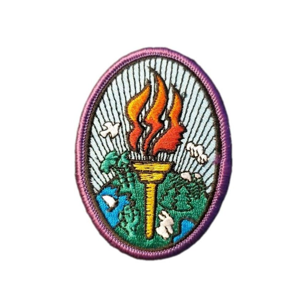 Hot Fire Flame Torch Patch 3 Inch Oval Badge